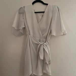 Polly Cream Wrap romper
